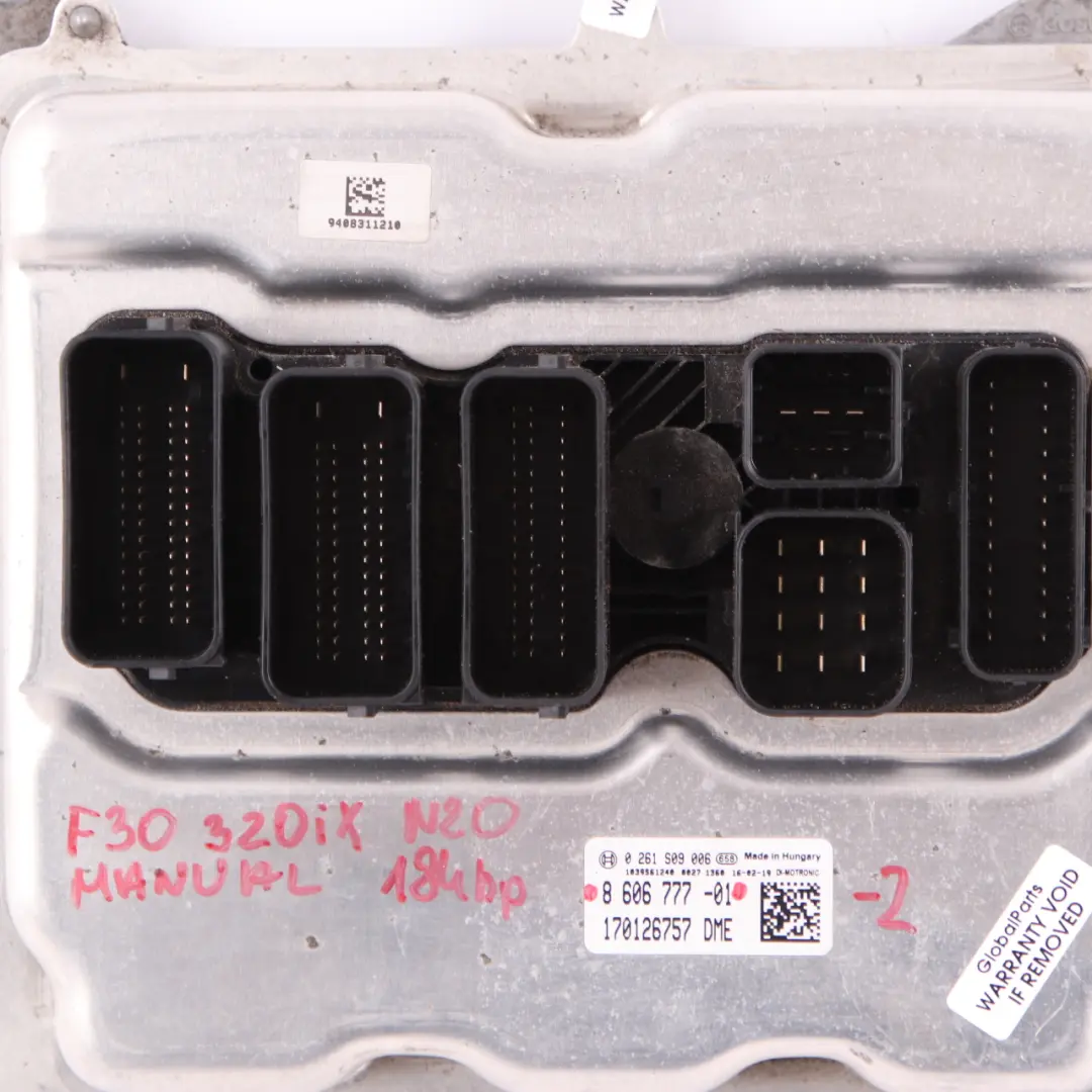 BMW F30 320iX N20 ECU Kit Engine Control Unit DME Key FEM Lock Manual - SKU 8606777-2 - Part number 8606777