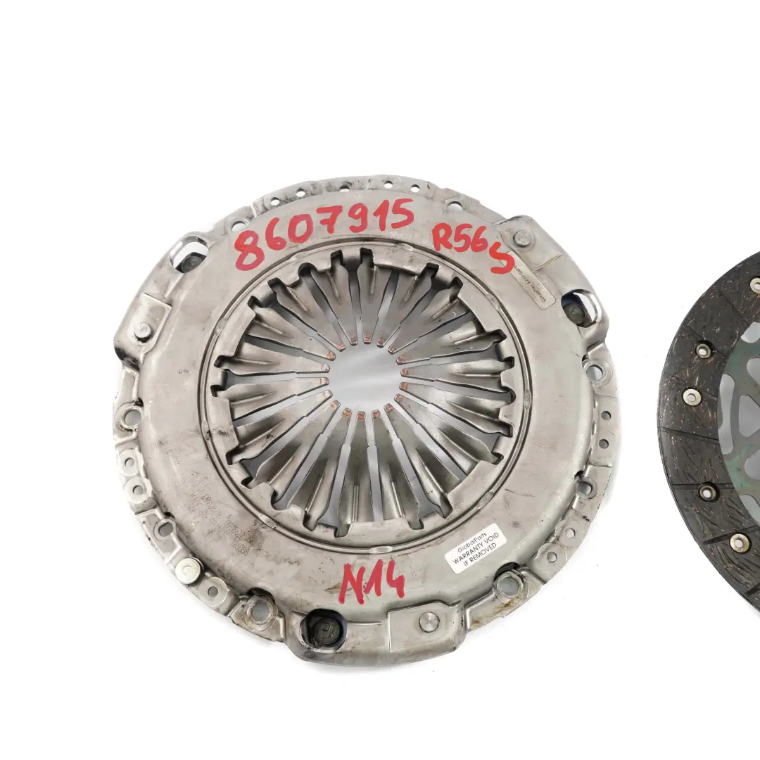 Clutch Pressure Plate Disc Kit Set to Mini Cooper S R55 R56 R57 R58 R59 Petrol N14 with Part number 8607915 Mini Cooper S R55 R56 R57 R58 R59 Petrol N14 Clutch Pressure Plate Disc Kit Set - SKU 8607915 - Part number 8607915
