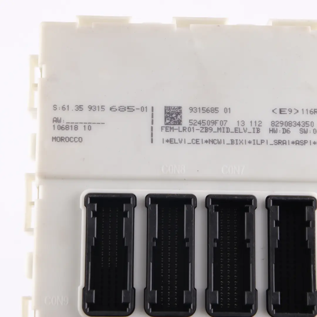 BMW F20 F21 114i N13 102HP Engine Control Unit ECU KIT DME 8610484 FEM Key Lock - SKU 8610484-1 - Part number 8603352
