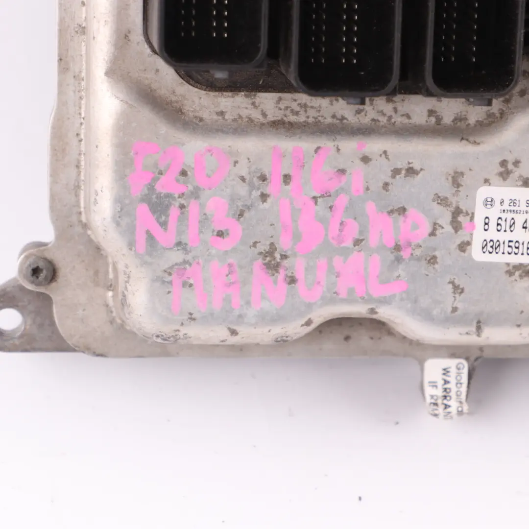 BMW F20 F21 116i N13 136HP Basic Engine Control Unit ECU DME Manual - SKU 8610484-2 - Part number 8610484