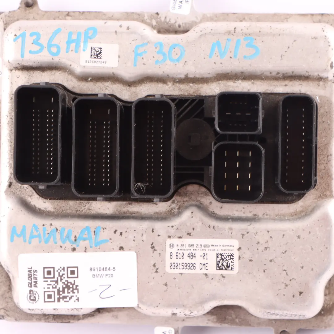 136HP Engine Control Unit ECU DME Key FEM to BMW F20 F21 116i F30 316i N13 with Part number 8610484 BMW F20 F21 116i F30 316i N13 136HP Engine Control Unit ECU DME Key FEM - SKU 8610484-5 - Part number 8610484