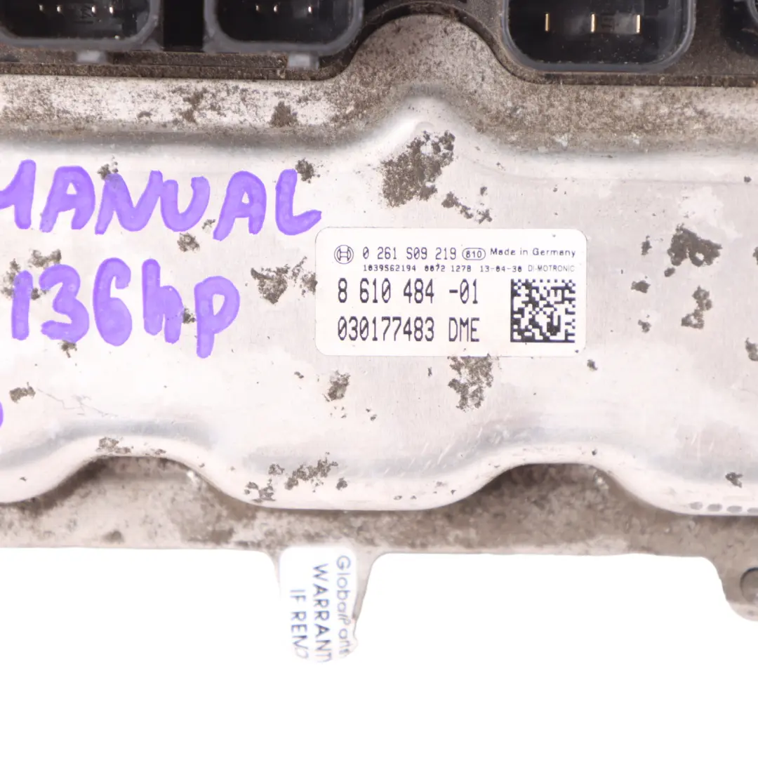 136HP Engine Control Unit ECU DME Manual to BMW F20 F21 116i N13 with Part number 8610484 BMW F20 F21 116i N13 136HP Engine Control Unit ECU DME Manual - SKU 8610484-6 - Part number 8610484