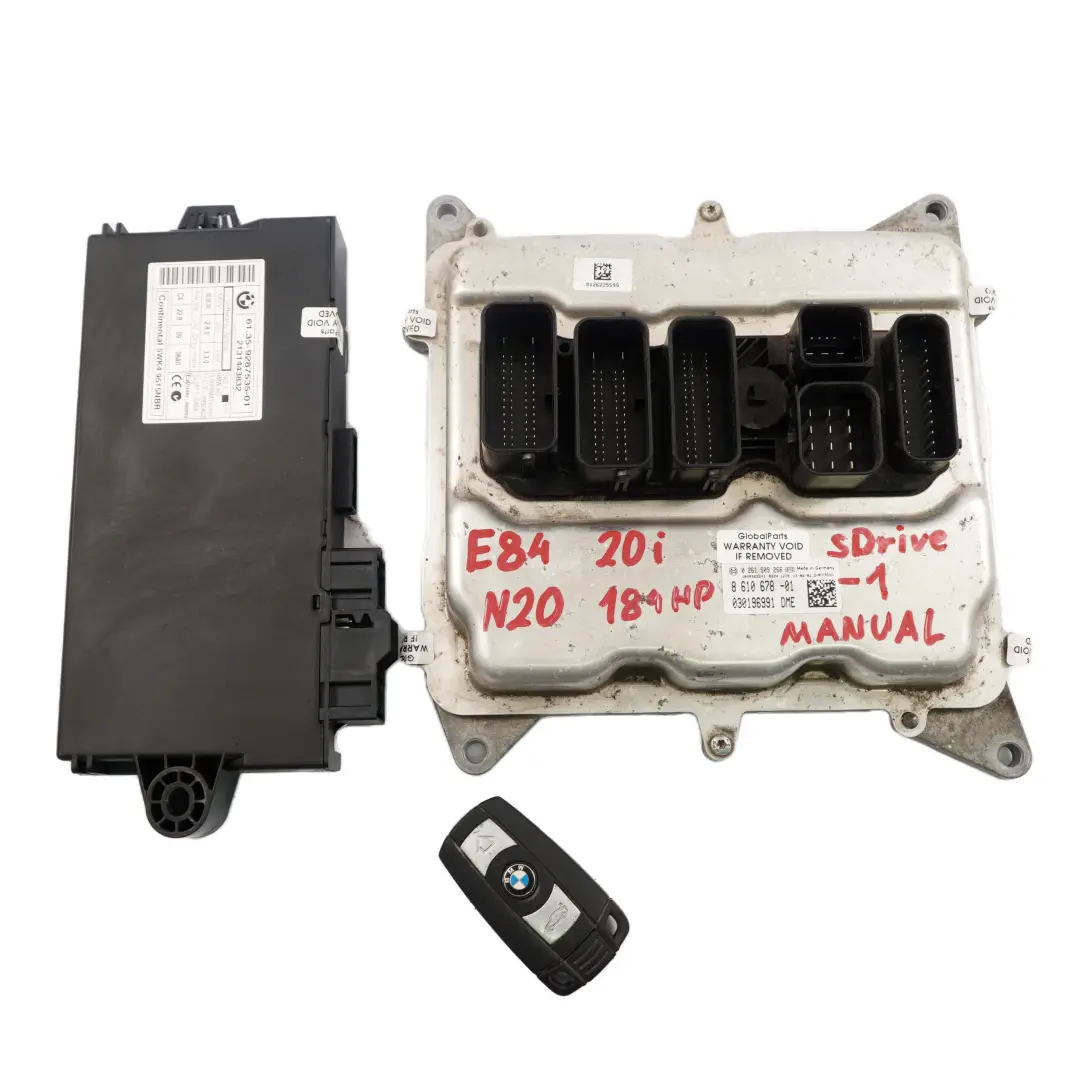 BMW E84 20i N20 184HP ECU Kit Motor DME CAS3 + Clave Manual - SKU 8610678-1 - Número de pieza 8610678