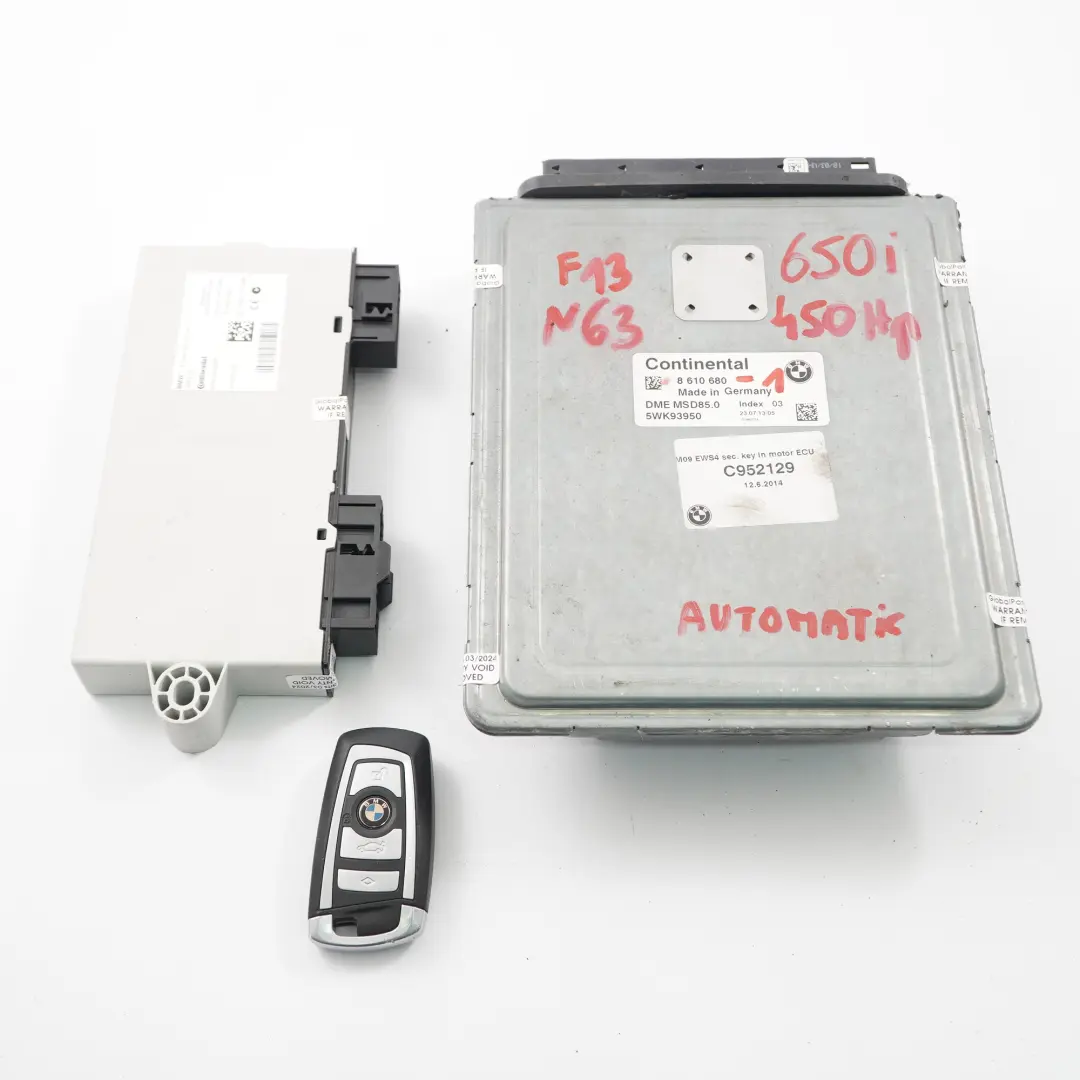 N63 408HP ECU Kit DDE Key CAS4 Automatic to BMW F10 F11 550i F12 F13 650i with Part number 8610680 BMW F10 F11 550i F12 F13 650i N63 408HP ECU Kit DDE Key CAS4 Automatic - SKU 8610680-1 - Part number 8610680