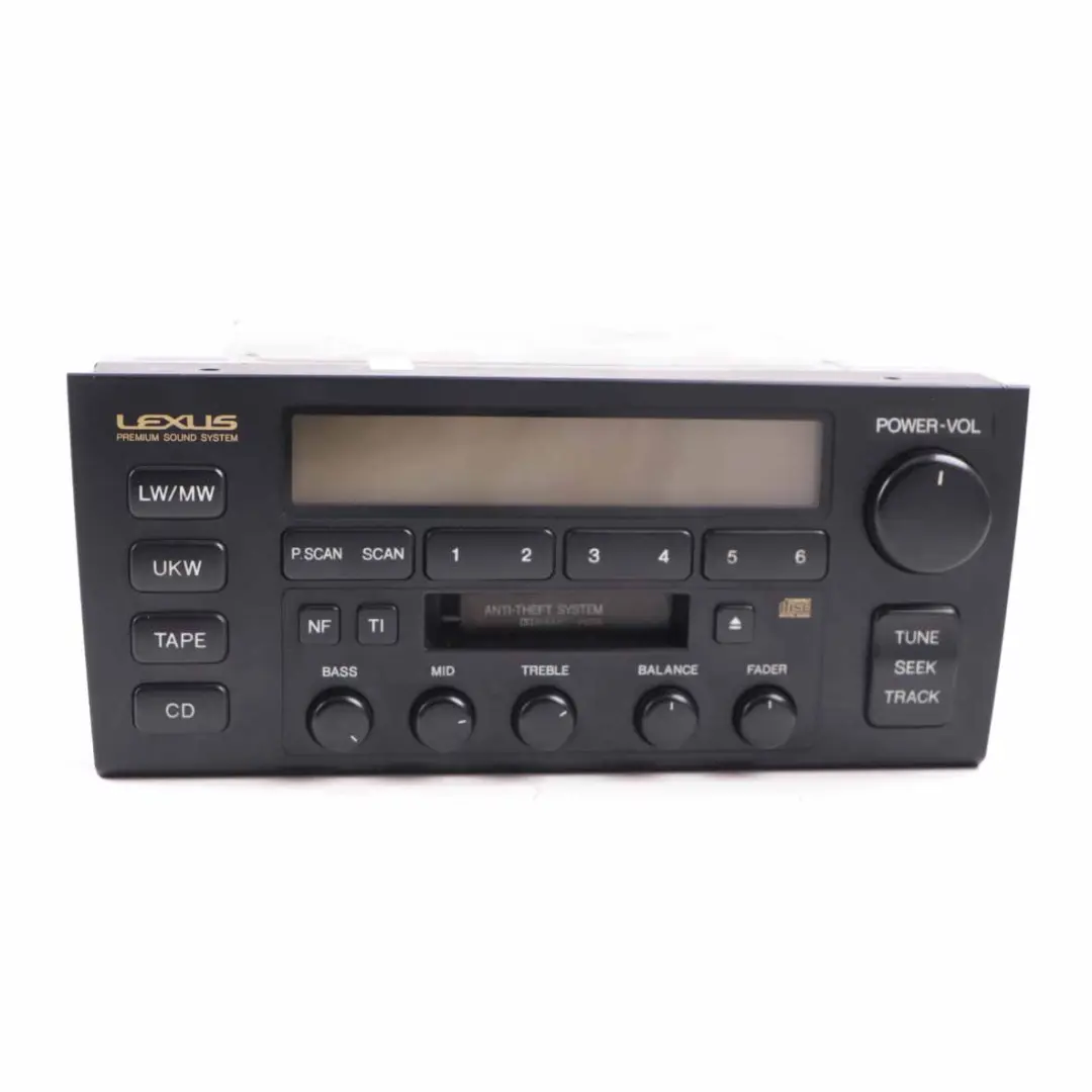LS400 Car Radio Player Audio Unit Premium Sound System to Lexus with Part number 86120-50381 Lexus LS400 Car Radio Player Audio Unit Premium Sound System - SKU 86120-50381 - Part number 86120-50381