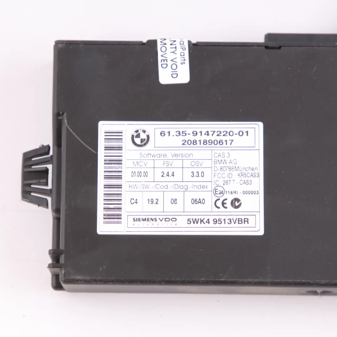 BMW E82 E88 E90 E91 E92 125i 325i N52N 218HP ECU Kit DME CAS3 Key Manual - SKU 8613000-1 - Part number 8613000