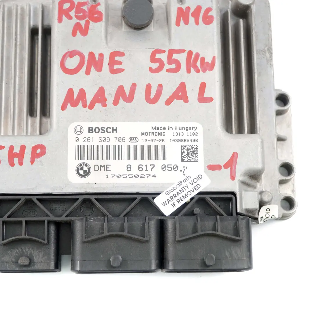 55kW N16 1.6 75HP Engine ECU Kit DME CAS 3 + Key Mini R56 LCI One - SKU 8617050-1 - Part number 8617050
