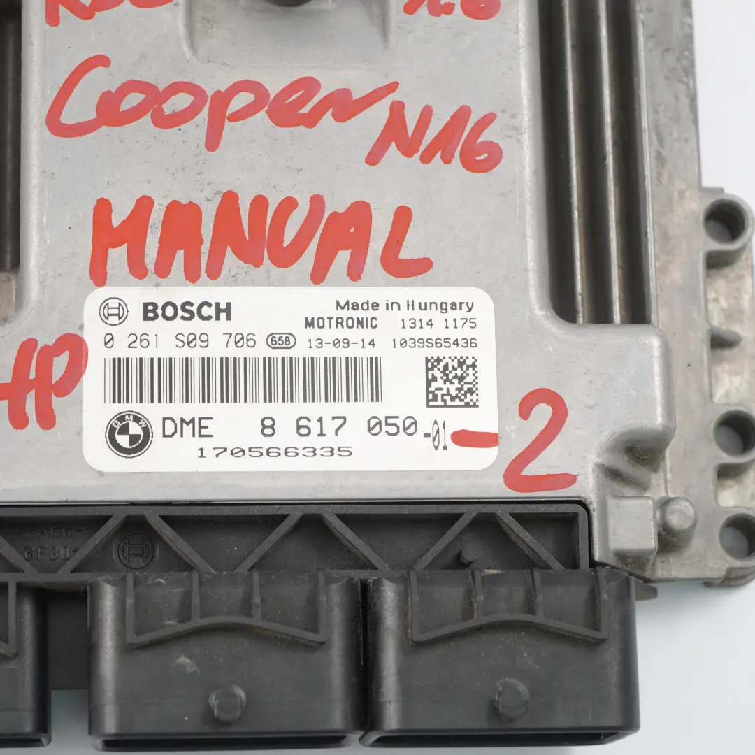 Mini Cooper R56 LCI R58 N16 1.6 122PS Commande Dme + CAS3 +Cle - SKU 8617050-2 - Numéro de pièce 8617050