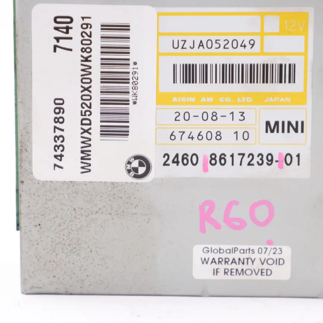 Módulo caja cambios Mini R55 R56 LCI R60 transmisión automática EGS para con número de pieza 8617239 Módulo caja cambios Mini R55 R56 LCI R60 transmisión automática EGS - SKU 8617239 - Número de pieza 8617239