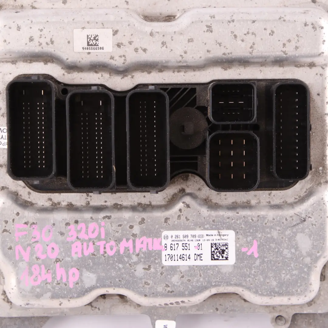 N20 184HP Engine ECU Kit DME FEM Key Automatic to BMW F30 F31 320i Petrol with Part number 8617551 BMW F30 F31 320i Petrol N20 184HP Engine ECU Kit DME FEM Key Automatic - SKU 8617551-1 - Part number 8617551