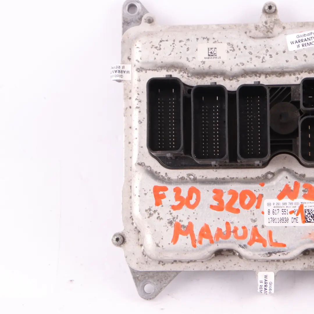 N20 184HP Engine Control Module ECU DME Manual to BMW F30 F31 320i Petrol with Part number 8617551 BMW F30 F31 320i Petrol N20 184HP Engine Control Module ECU DME Manual - SKU 8617551-2 - Part number 8617551