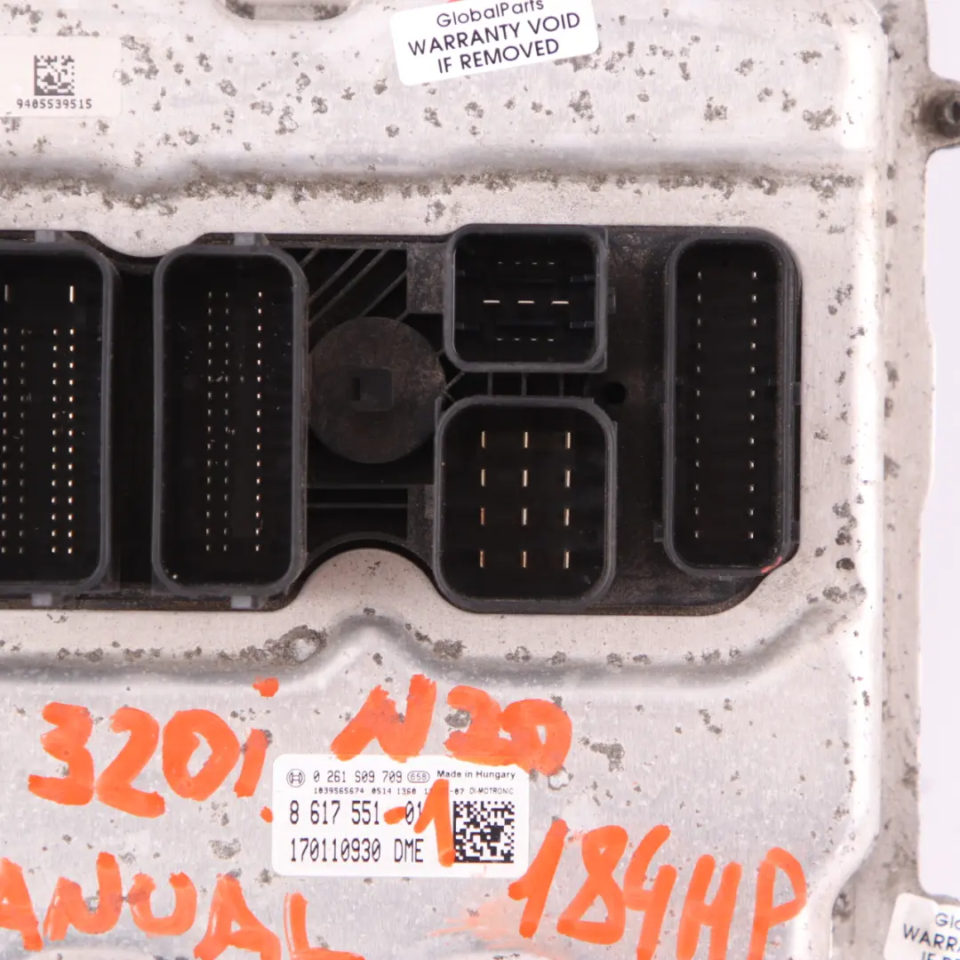 BMW F30 F31 320i Petrol N20 184HP Engine Control Module ECU DME Manual - SKU 8617551-2 - Part number 8617551