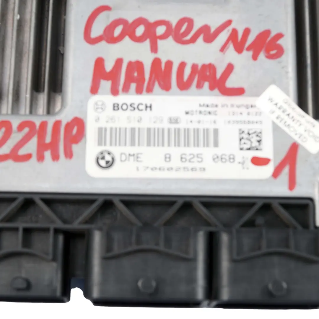 122HP Motor Kit ECU DME CAS 3 + Llave para Mini Cooper R56 LCI R58 N16 1.6 con número de pieza 8625068 Mini Cooper R56 LCI R58 N16 1.6 122HP Motor Kit ECU DME CAS 3 + Llave - SKU 8625068-1 - Número de pieza 8625068