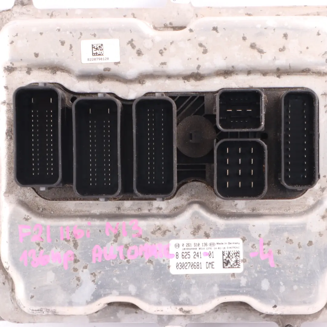 BMW F20 F30 116i 316i N13 136HP Engine ECU KIT DME 8625241 + FEM + Key Automatic - SKU 8625241-4 - Part number 7636292