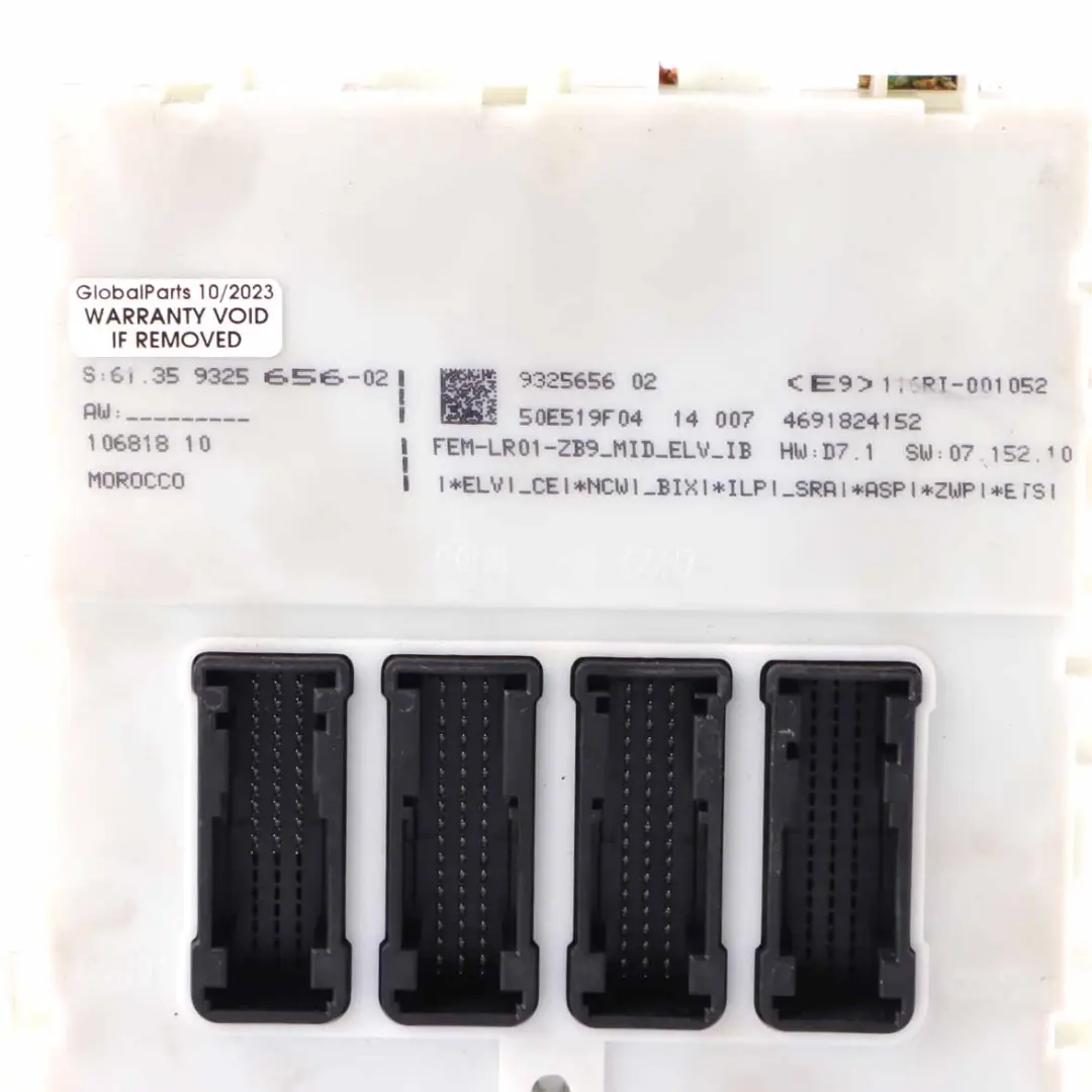 BMW F20 F30 116i 316i N13 136HP Engine ECU Kit DME FEM Key Lock Manual - SKU 8625241-2 - Part number 8625241