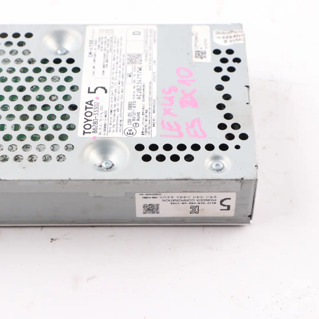 ZX10 Toyota Audio Amplifier Sound System Module Pioneer to Lexus ES with Part number 86280-33302 Lexus ES ZX10 Toyota Audio Amplifier Sound System Module Pioneer - SKU 86280-33302 - Part number 86280-33302