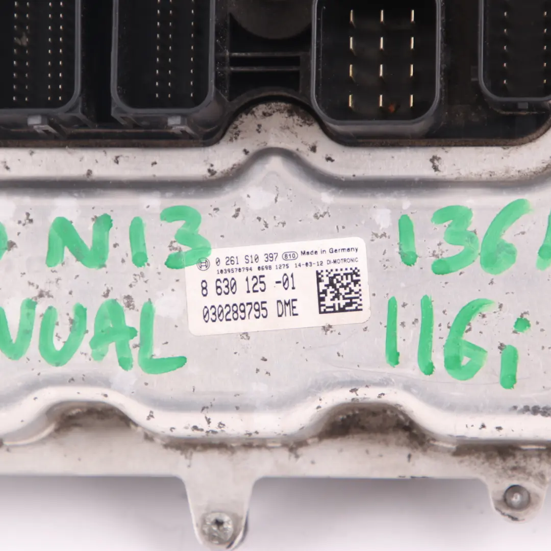 136HP Engine Control Unit ECU DME Manual to BMW F20 F21 F30 116i 316i N13 with Part number 8630125 BMW F20 F21 F30 116i 316i N13 136HP Engine Control Unit ECU DME Manual - SKU 8630125 - Part number 8630125