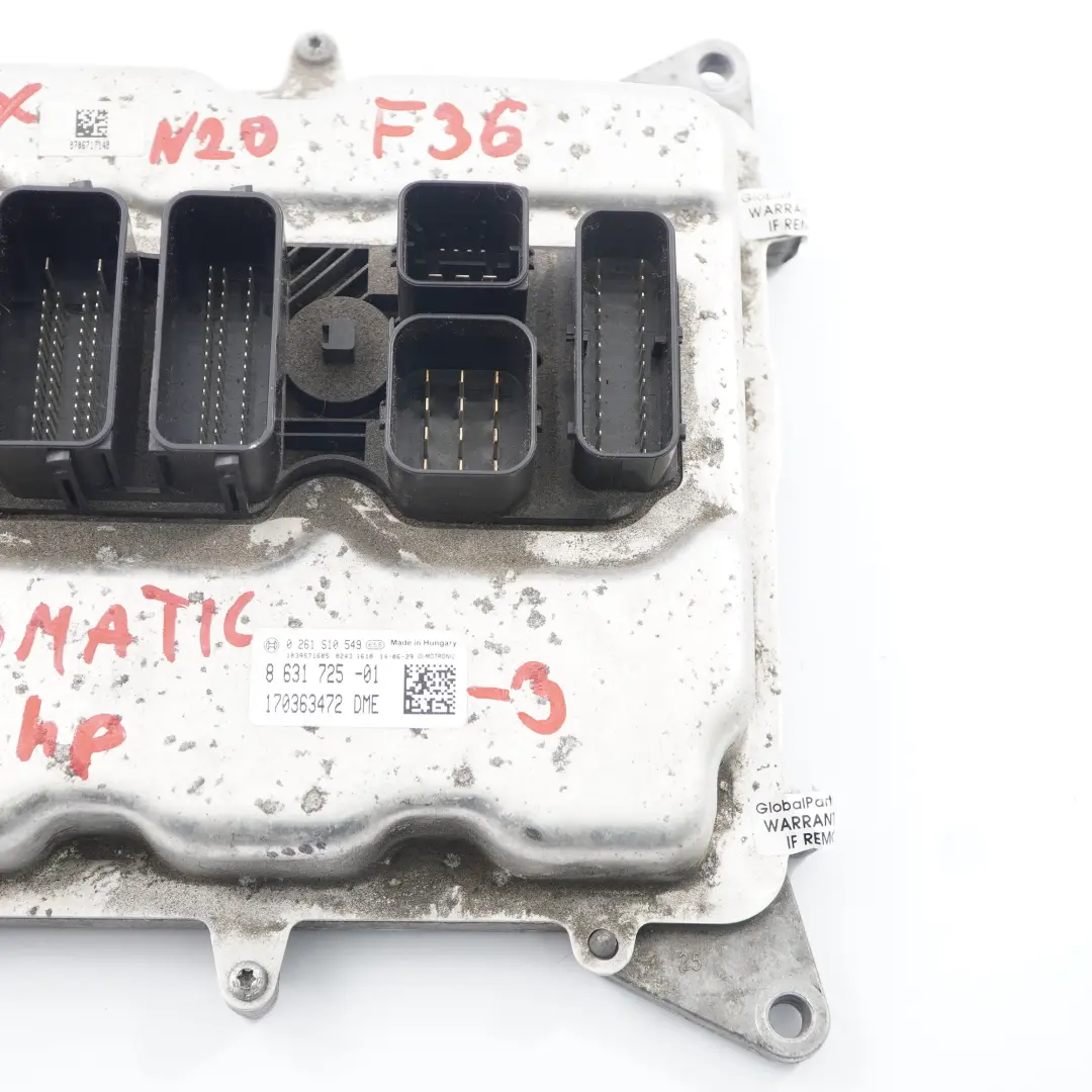 BMW F20 F30 F32 120i 320i 420i N20 184HP Engine Unit ECU DME Automatic - SKU 8631725-3 - Part number 8631725