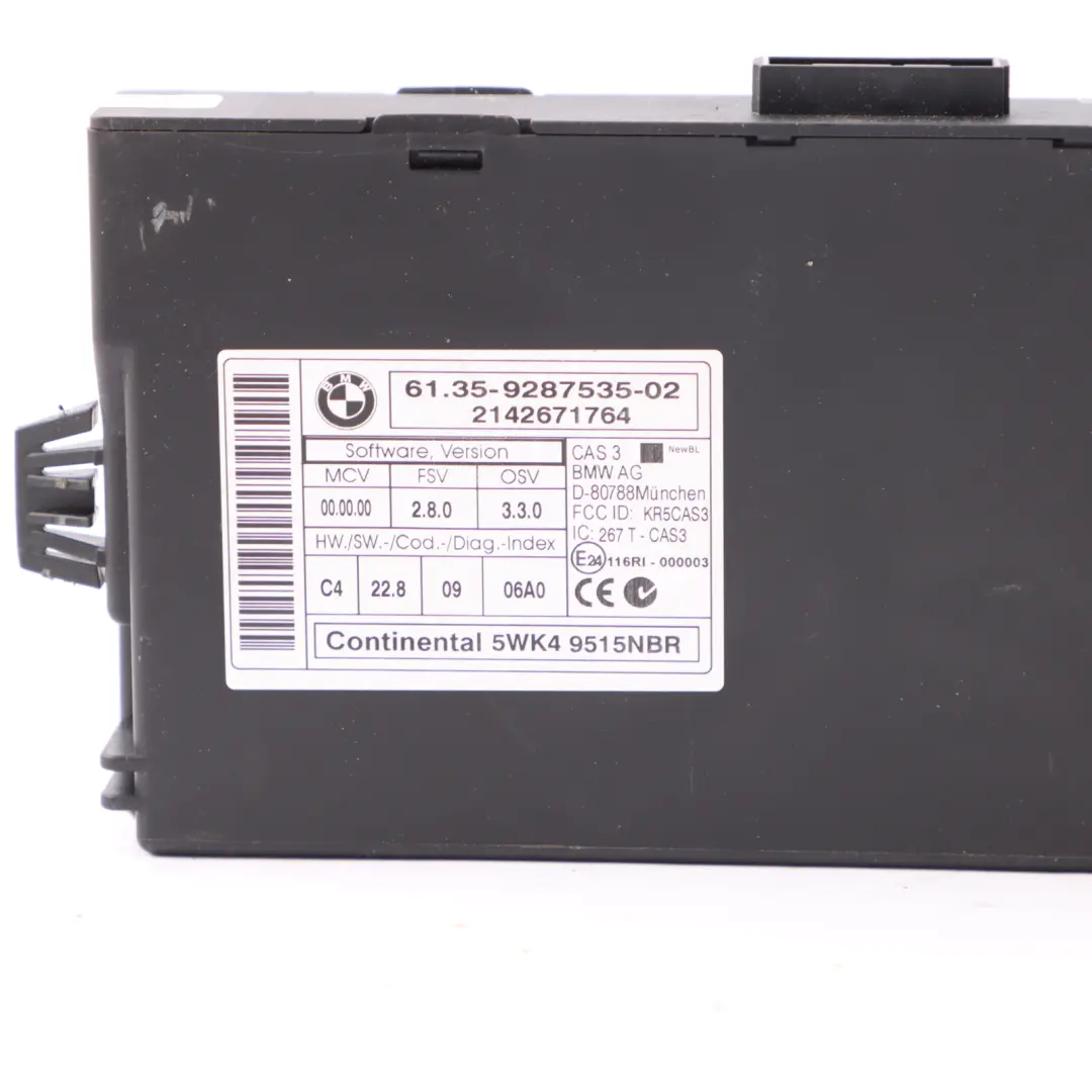 Bmw X1 E84 20iX N20 184HP Engine Unit ECU Kit DME CAS3 + Key Manual - SKU 8631727-2 - Part number 8631727