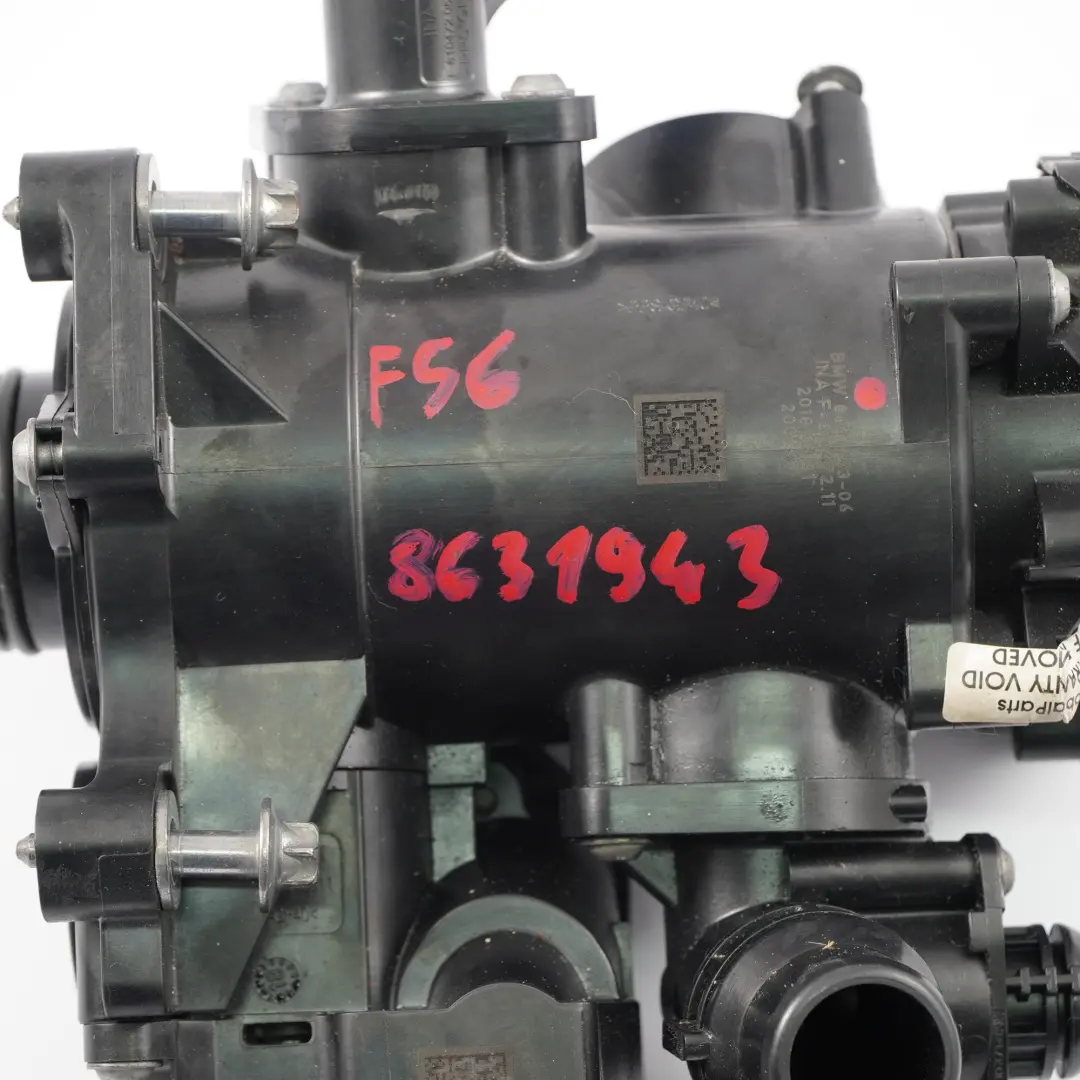 Módulo Gestión Térmica Carcasa Termostato Gasolina para BMW X1 F48 Mini F56 con número de pieza 8631943 BMW X1 F48 Mini F56 Módulo Gestión Térmica Carcasa Termostato Gasolina - SKU 8631943 - Número de pieza 8631943