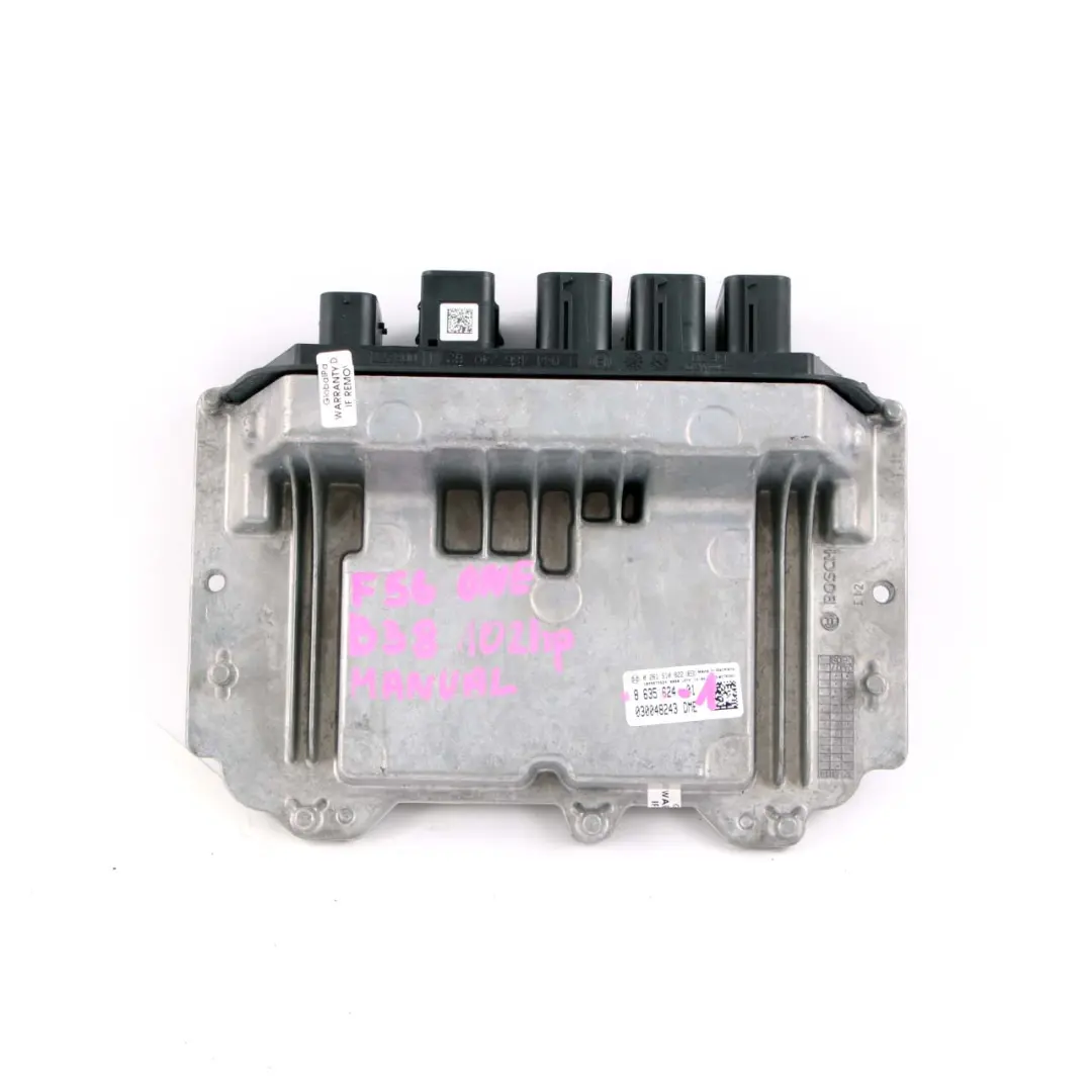 B38 102HP Petrol Engine ECU Control Unit Kit DDE Key Lock Mini One F56 - SKU 8635624-1 - Part number 8635624