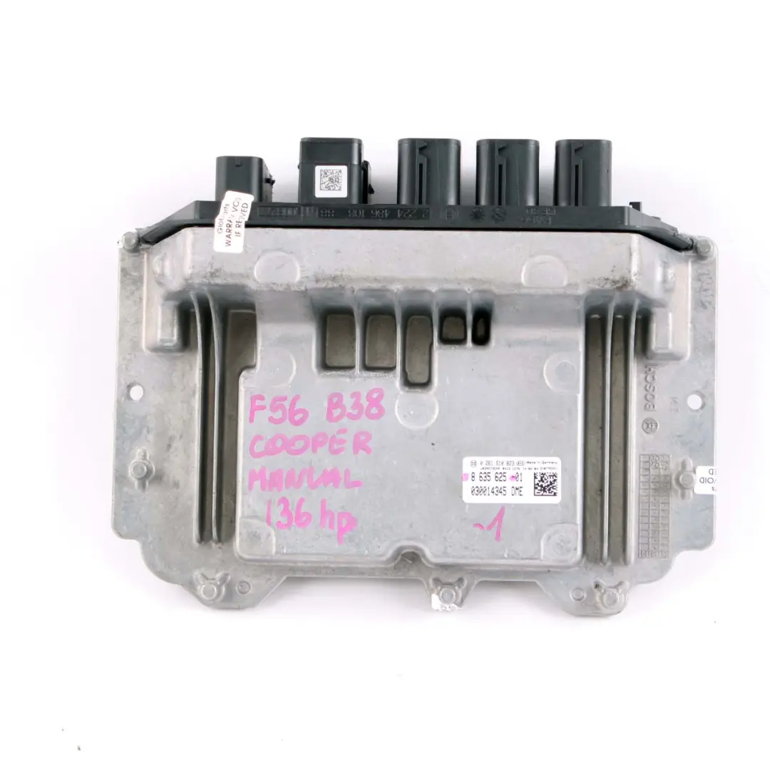 Mini Cooper F56 B38 1.5 136HP Petrol Engine ECU Kit DME BDC + Key + Lock - SKU 8635625-1 - Part number 8635625