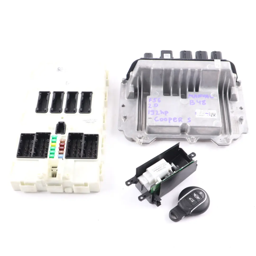 192HP Petrol Engine ECU Kit DME + BDC + Key to Mini Cooper S F55 F56 B48 with Part number 8635627 Mini Cooper S F55 F56 B48 192HP Petrol Engine ECU Kit DME + BDC + Key - SKU 8635627-1 - Part number 8635627
