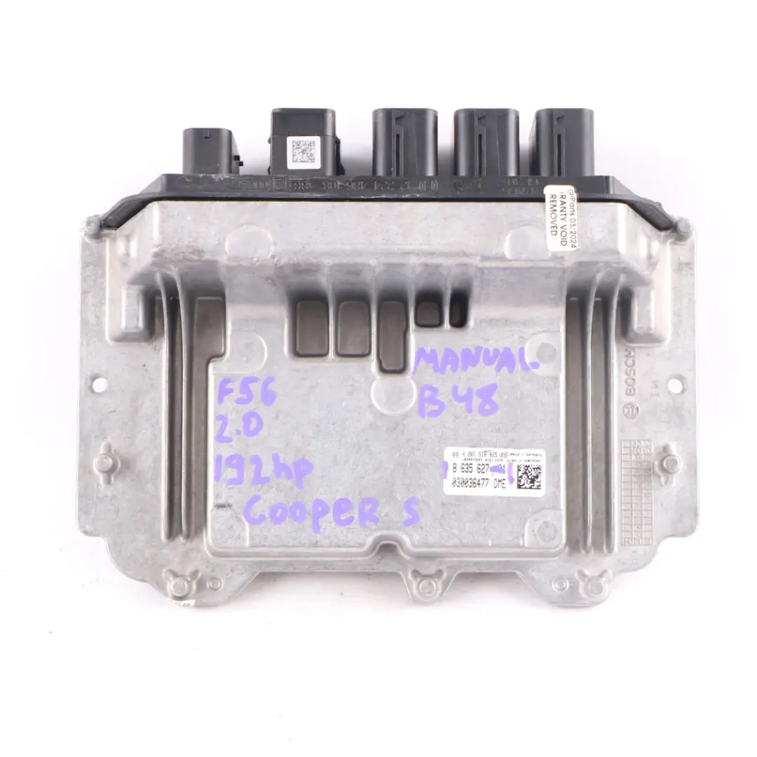 192HP Petrol Engine ECU Kit DME + BDC + Key to Mini Cooper S F55 F56 B48 with Part number 8635627 Mini Cooper S F55 F56 B48 192HP Petrol Engine ECU Kit DME + BDC + Key - SKU 8635627-1 - Part number 8635627