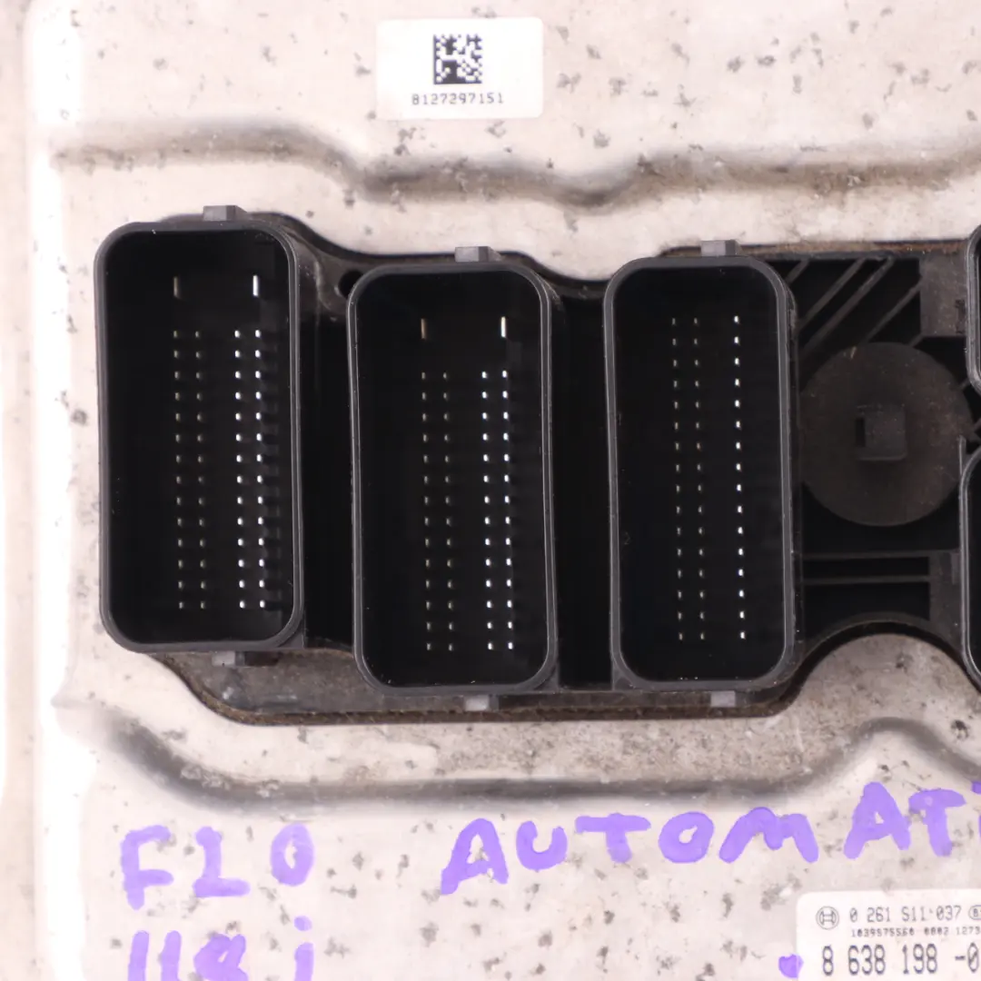 BMW F20 F21 118i N13 136HP Engine Control Unit ECU DME Automatic - SKU 8638198-2 - Part number 8638198