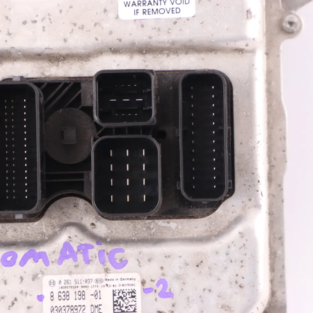 136HP Engine Control Unit ECU DME Automatic to BMW F20 F21 118i N13 with Part number 8638198 BMW F20 F21 118i N13 136HP Engine Control Unit ECU DME Automatic - SKU 8638198-2 - Part number 8638198