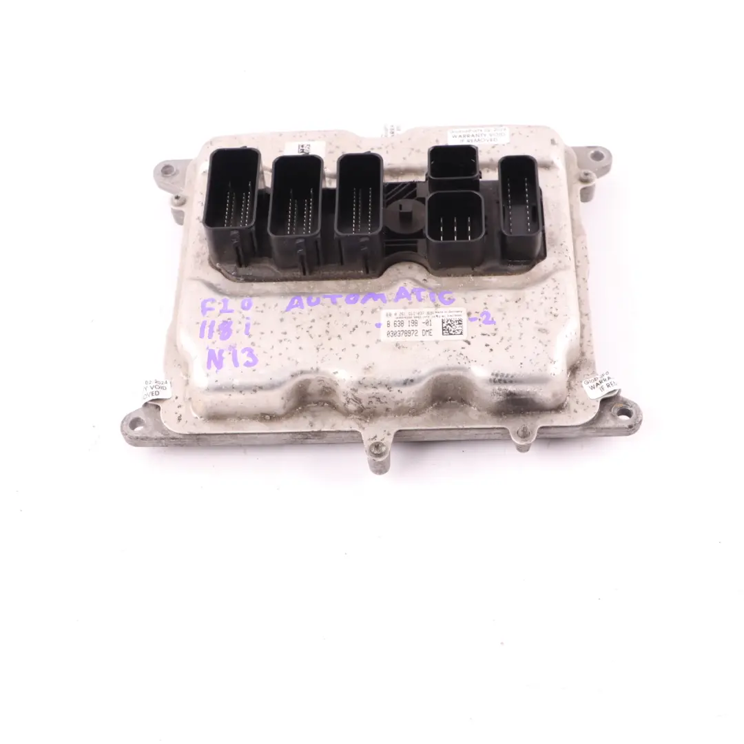 136HP Engine Control Unit ECU DME Automatic to BMW F20 F21 118i N13 with Part number 8638198 BMW F20 F21 118i N13 136HP Engine Control Unit ECU DME Automatic - SKU 8638198-2 - Part number 8638198