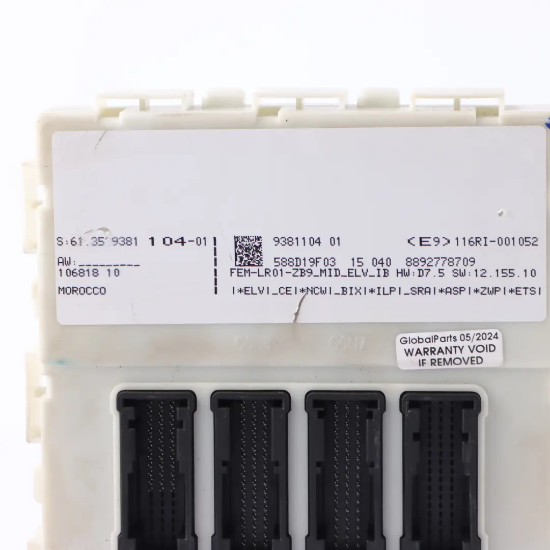 136HP Engine ECU Kit DME 8625241 FEM Key Manual to BMW F20 F30 116i 316i N13 with Part number 8638198 BMW F20 F30 116i 316i N13 136HP Engine ECU Kit DME 8625241 FEM Key Manual - SKU 8638198-5 - Part number 8638198