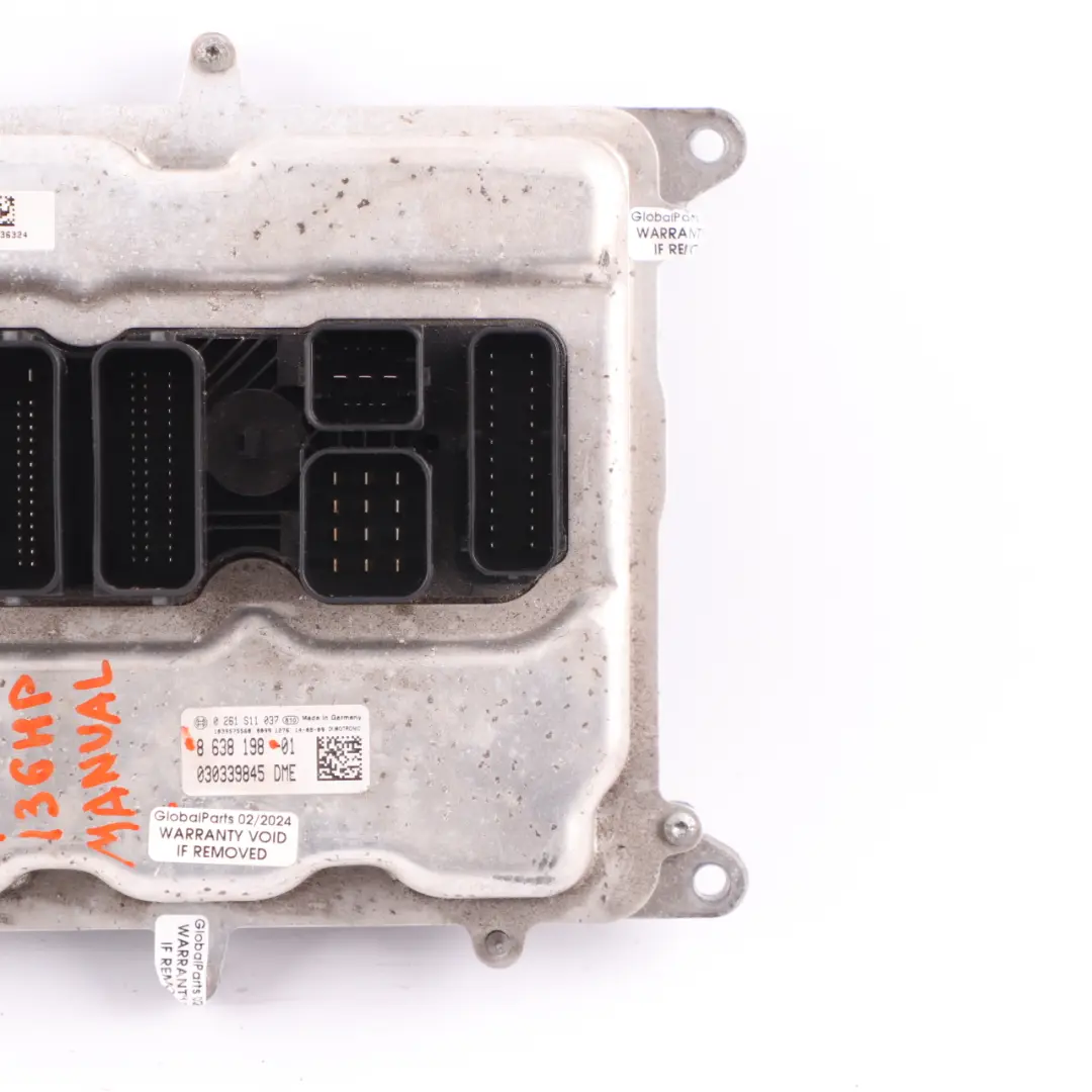 136HP Unidad Control del Motor ECU DME 8625241 Manual para BMW F20 F30 116i 316i N13 con número de pieza 8638198 BMW F20 F30 116i 316i N13 136HP Unidad Control del Motor ECU DME 8625241 Manual - SKU 8638198 - Número de pieza 8638198