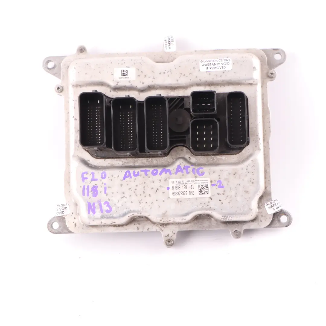 136HP Unità controllo motore ECU DME 8625241 Manuale per BMW F20 F30 116i 316i N13 con numero di parte 8638198 BMW F20 F30 116i 316i N13 136HP Unità controllo motore ECU DME 8625241 Manuale - SKU 8638198 - Numero di parte 8638198
