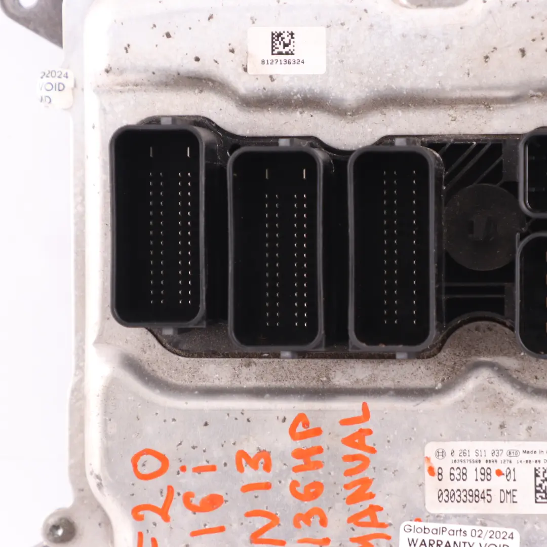 136HP Unité de contrôle moteur ECU DME 8625241 Manuel pour BMW F20 F30 116i 316i N13 à propos du numéro de pièce 8638198 BMW F20 F30 116i 316i N13 136HP Unité de contrôle moteur ECU DME 8625241 Manuel - SKU 8638198 - Numéro de pièce 8638198