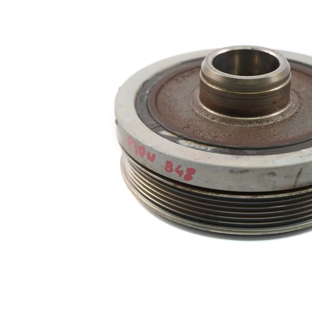 Crank Pulley Vibration Damper Engine B48 Petrol to BMW F20 F21 F30 F32 LCI with Part number 8638446 BMW F20 F21 F30 F32 LCI Crank Pulley Vibration Damper Engine B48 Petrol - SKU 8638446 - Part number 8638446