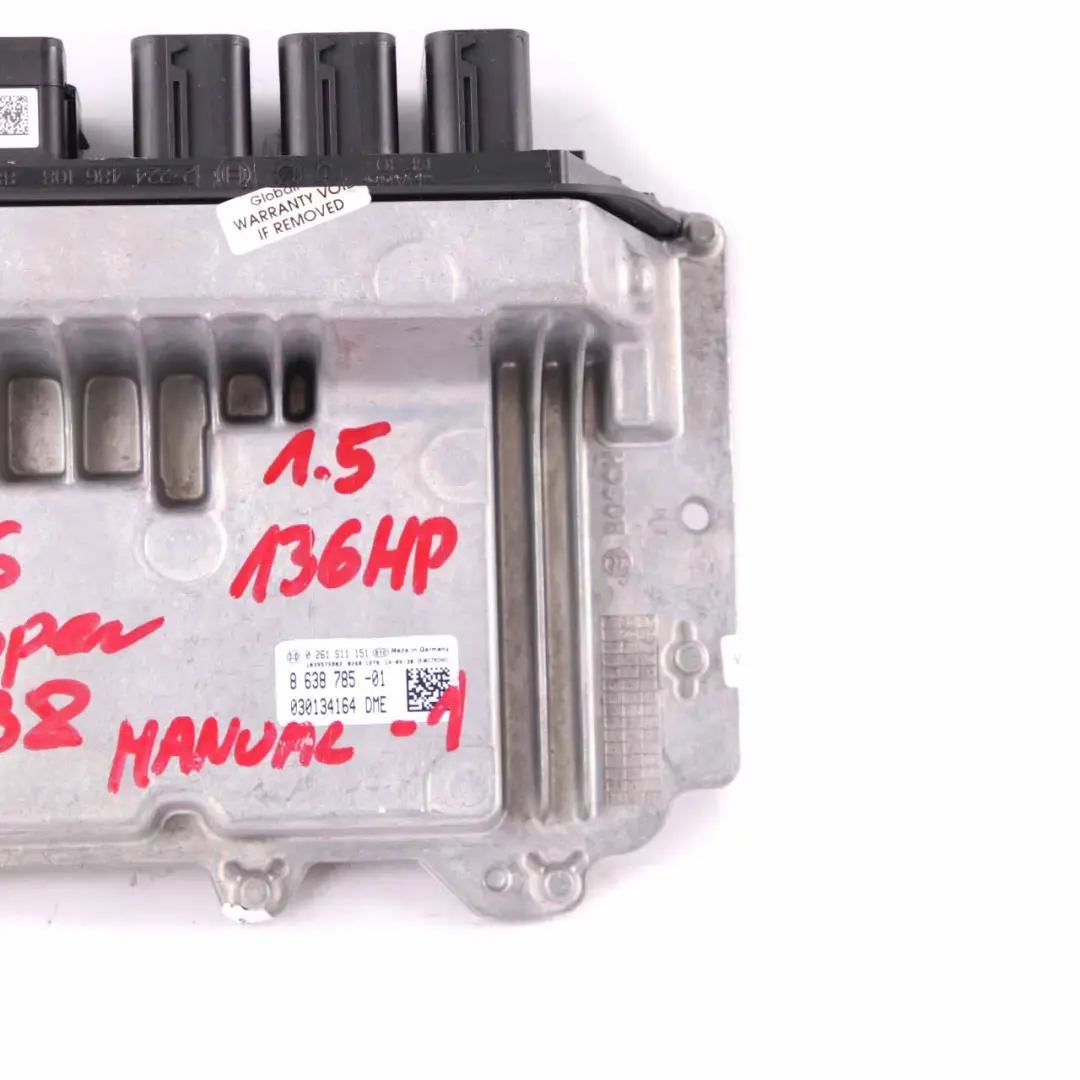 Mini Cooper F56 B38 Petrol 136HP Engine Control ECU DME Manual - SKU 8638785 - Part number 8638785