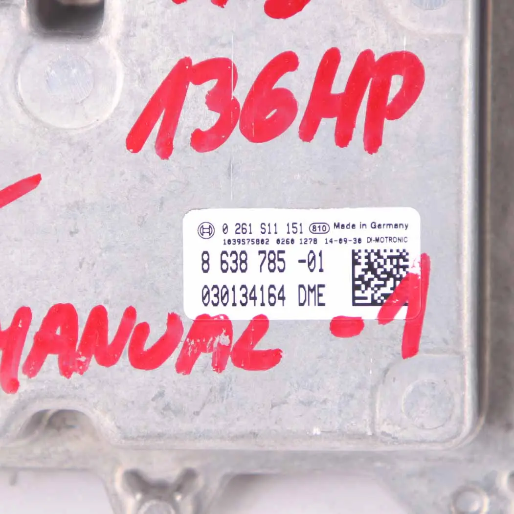 B38 Petrol 136HP Engine Control ECU DME Manual to Mini Cooper F56 with Part number 8638785 Mini Cooper F56 B38 Petrol 136HP Engine Control ECU DME Manual - SKU 8638785 - Part number 8638785