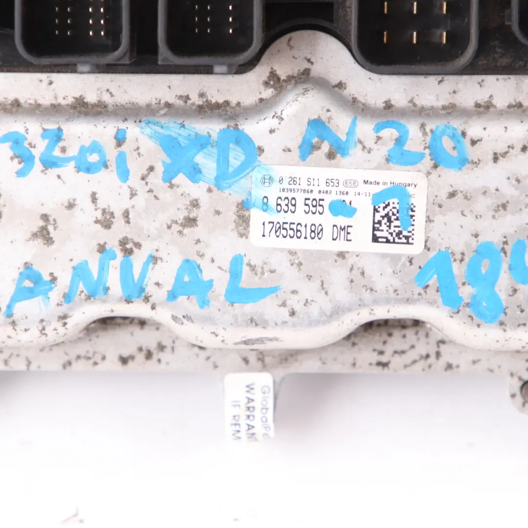 BMW F30 F31 F32 320I 420I N20 Xdrive ECU Controllo Motore DME Manuale - SKU 8639595-1 - Numero di parte 8639595