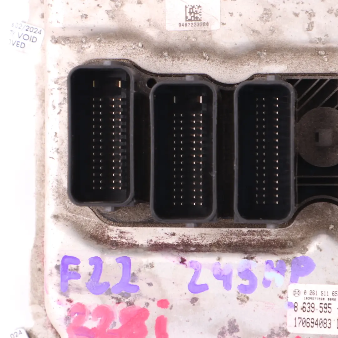 N20 245HP Engine ECU Control Unit DME Manual to BMW F22 228i F30 F31 328i with Part number 8639595 BMW F22 228i F30 F31 328i N20 245HP Engine ECU Control Unit DME Manual - SKU 8639595-3 - Part number 8639595