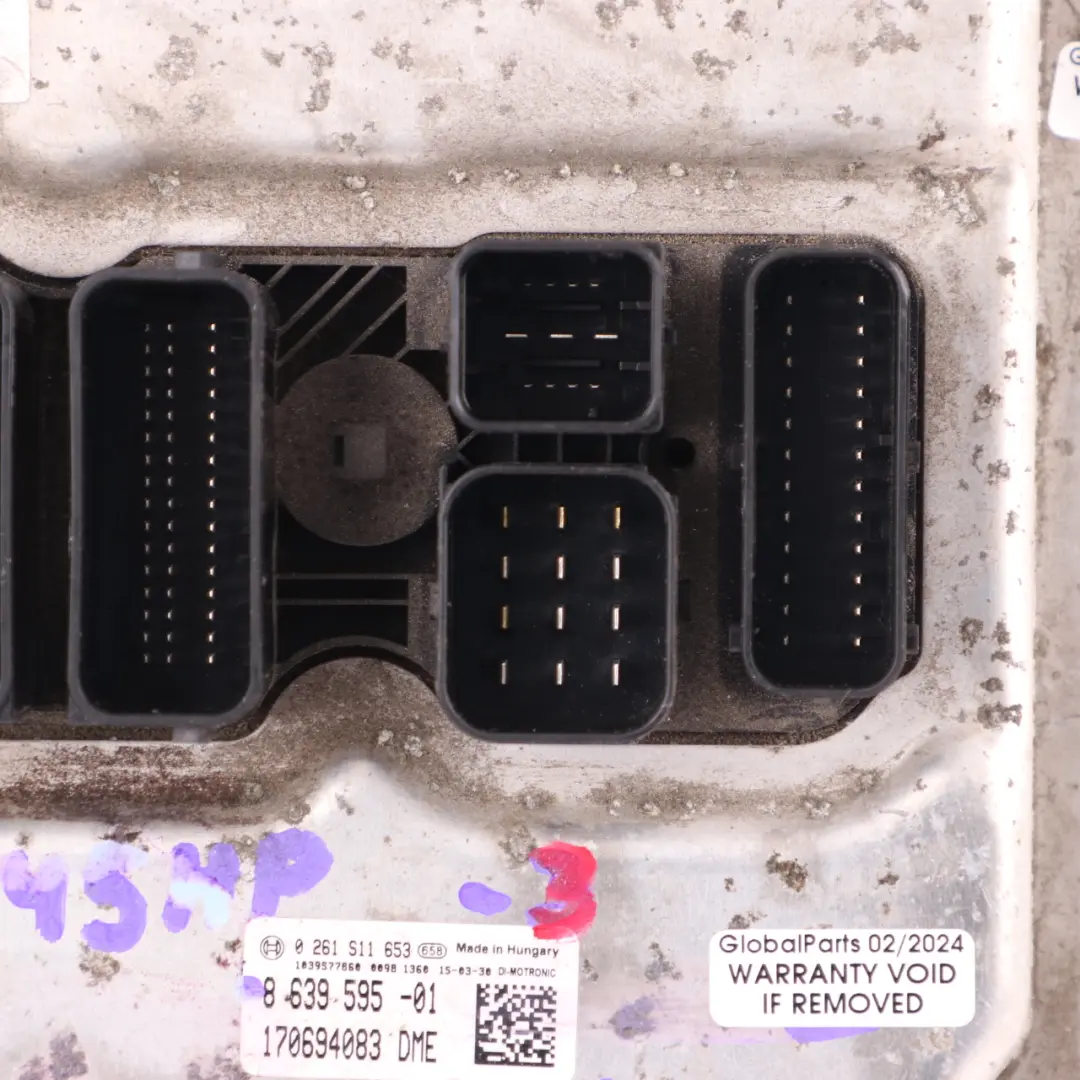 BMW F22 228i F30 F31 328i N20 245HP Engine ECU Control Unit DME Manual - SKU 8639595-3 - Part number 8639595