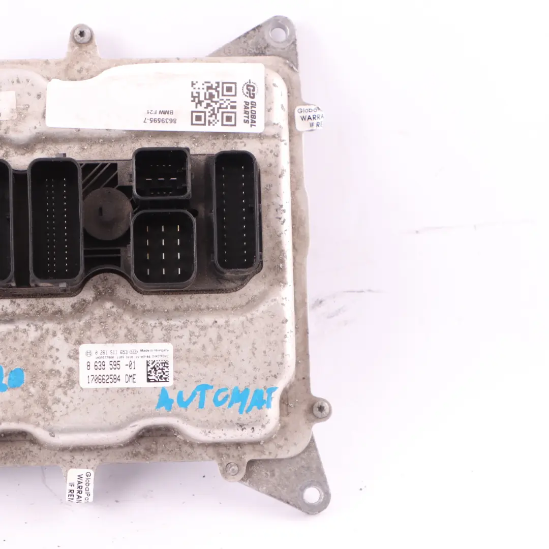 BMW F20 F21 125i N20 218HP Engine Control Unit ECU DME Automatic - SKU 8639595-7 - Part number 8639595