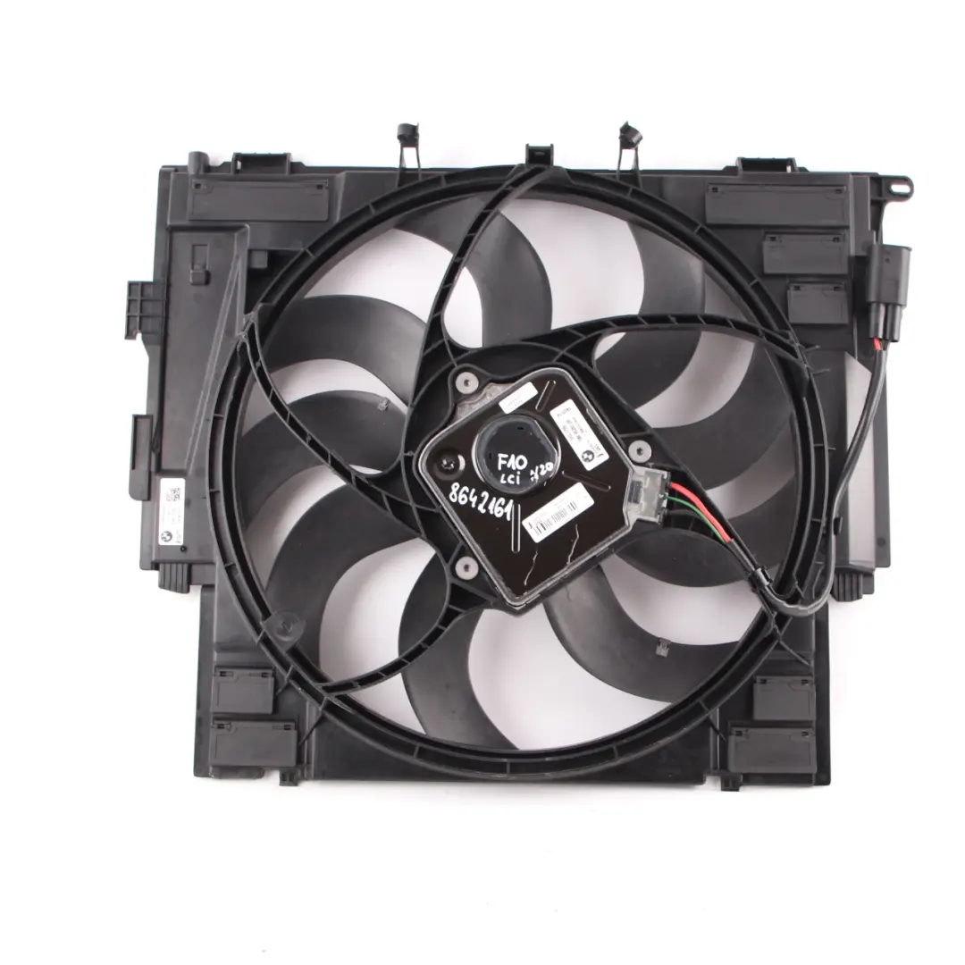 Radiator Fan BMW F10 F11 520i 528i N20 Engine Cooling Shroud Housing to with Part number 8642161 Radiator Fan BMW F10 F11 520i 528i N20 Engine Cooling Shroud Housing - SKU 8642161 - Part number 8642161