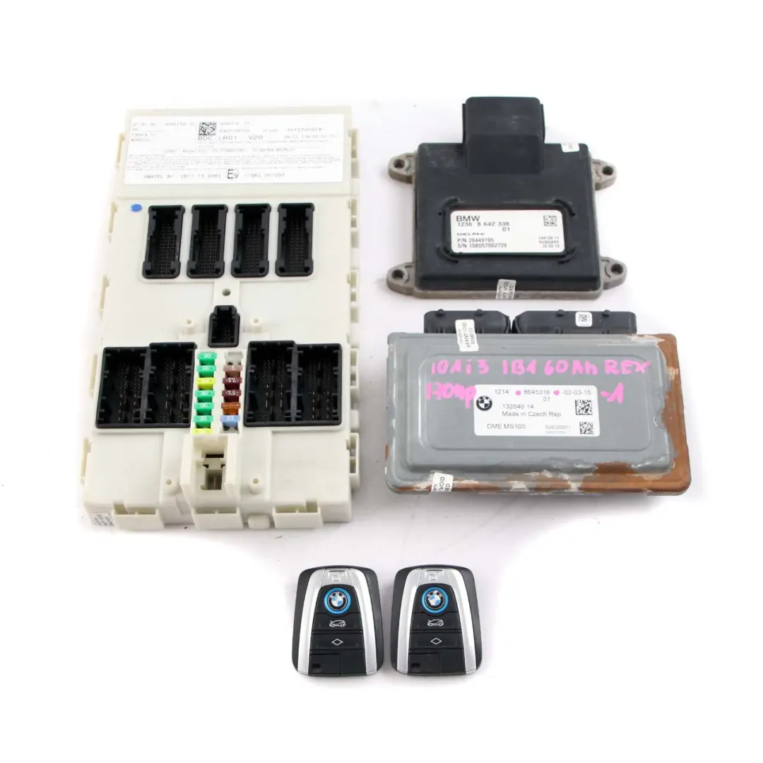 60Ah Hybrid ECU Engine Control Unit Kit RDME eDME BDC Key to BMW i3 I01 Rex with Part number 8645316 BMW i3 I01 Rex 60Ah Hybrid ECU Engine Control Unit Kit RDME eDME BDC Key - SKU 8645316-1 - Part number 8645316