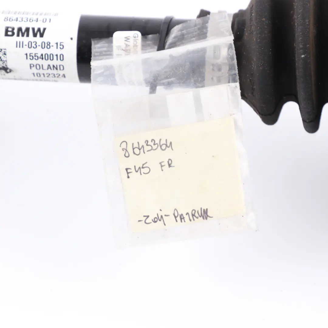 Shaft BMW F40 F45 Mini F54 Driveshaft Output Shaft Front Right O/S to Drive with Part number 8643364 Drive Shaft BMW F40 F45 Mini F54 Driveshaft Output Shaft Front Right O/S - SKU 8643364 - Part number 8643364