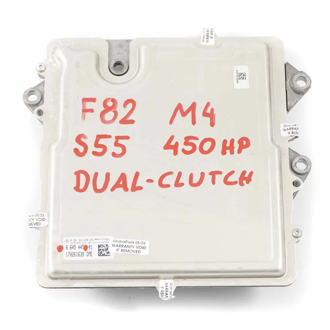 S55 450 HP Engine Control Unit ECU DME Dual Clutch BMW F80 M3 F82 M4 - SKU 8645445 - Part number 8645445