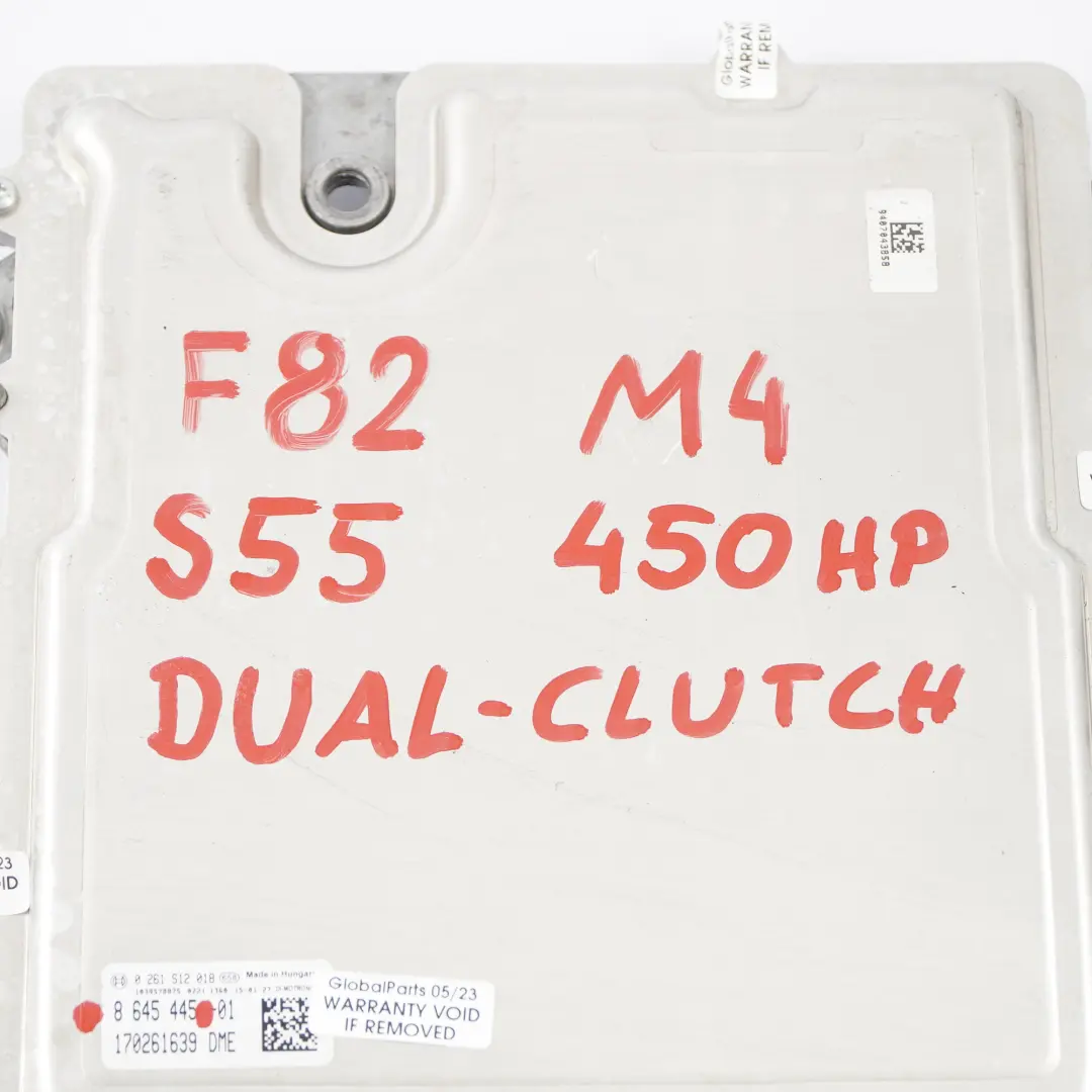 BMW F80 M3 F82 M4 S55 450 HP Unidad Control Motor ECU DME Doble Embrague - SKU 8645445 - Número de pieza 8645445