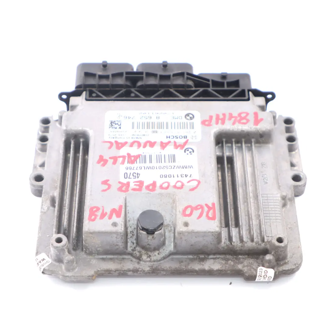 184HP ECU Engine Control Unit DME Manual Mini Cooper S R60 ALL4 N18 1.6 - SKU 8652746 - Part number 8652746
