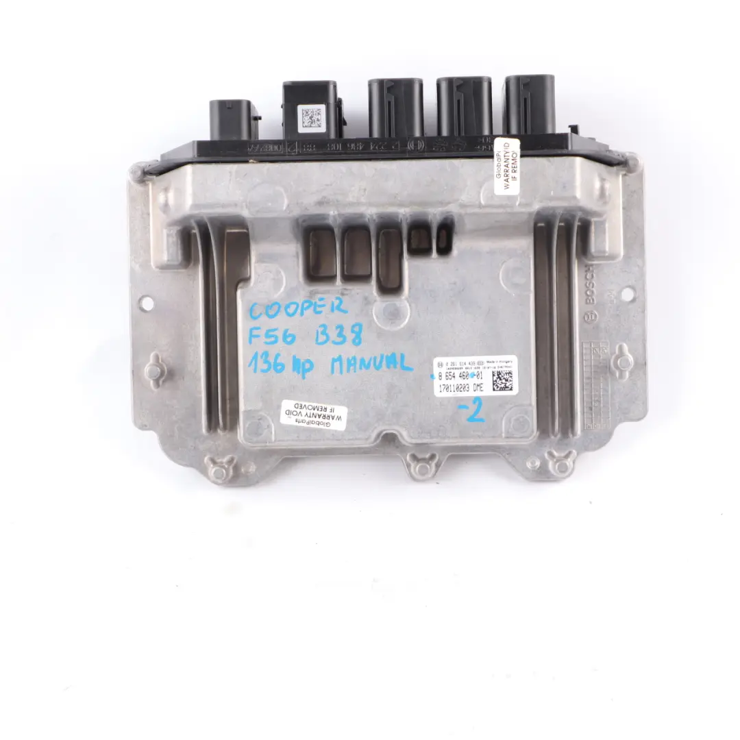 Mini Cooper F54 F55 136HP Petrol B38 Engine ECU Kit DME + BDC + Key - SKU 8654460-2 - Part number 8654460