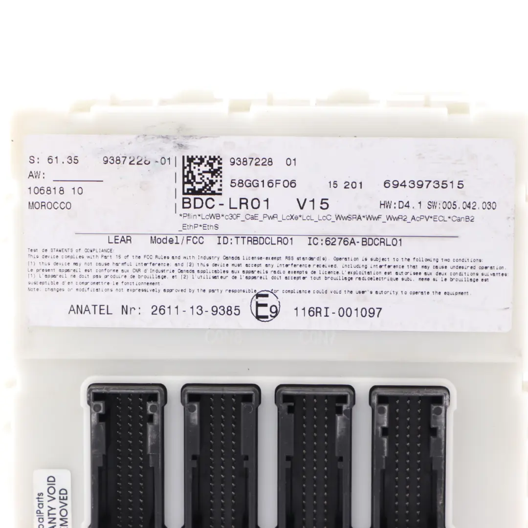 Mini Cooper F54 F55 136HP benzina B38 Motore ECU Kit DME BDC Chiave - SKU 8654460-2 - Numero di parte 8654460